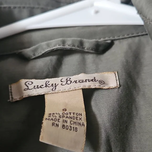 Lucky Brand Women’s 4 Pocket Military Army Green Field Utility Jacket - Picture 3 of 4